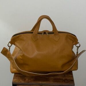 Laura Dasso HUGE Carmel Leather Tote Bag Travel